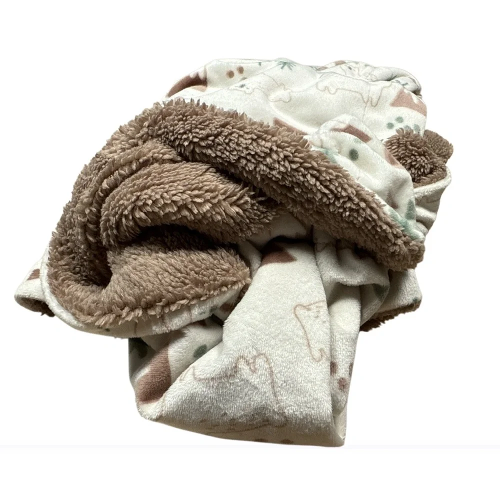 Dream Gro 2 Piece Set Brown Neck Pillow and Bear Baby Blanket